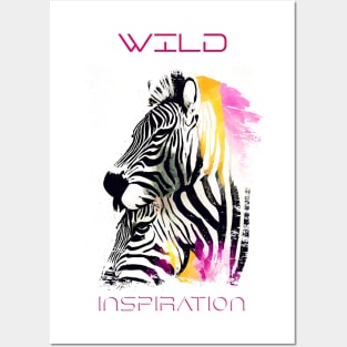 Zebra Wild Nature Animal Colors Art Painting Posters and Art